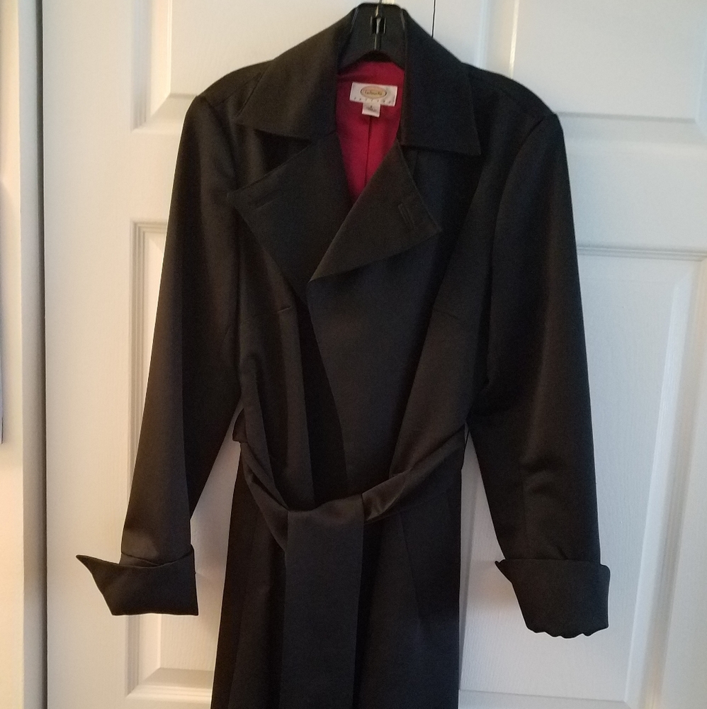 Talbots satin coat hot pink lining